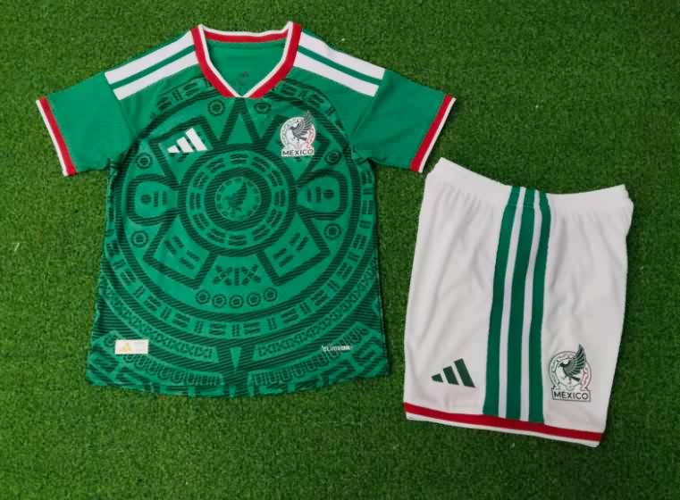Kids Mexico 2026 World Cup Home Soccer Jersey And Shorts (Player)
