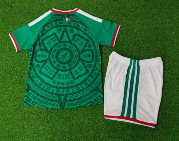 Kids Mexico 2026 World Cup Home Soccer Jersey And Shorts (Player)