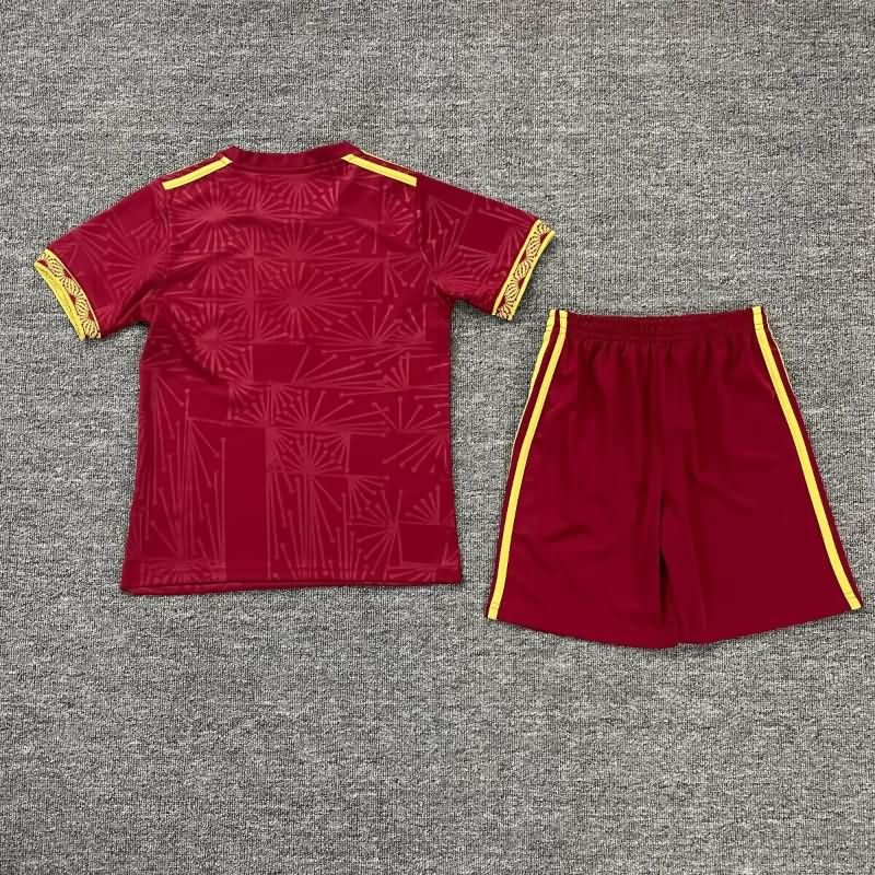 Kids Mexico 2025 Red Soccer Jersey And Shorts