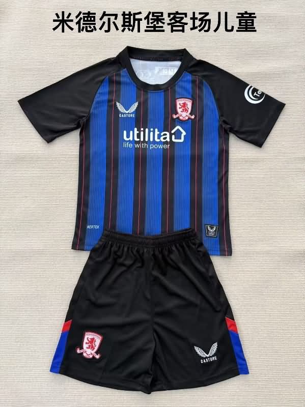Kids Middlesbrough 25/26 Away Soccer Jersey And Shorts