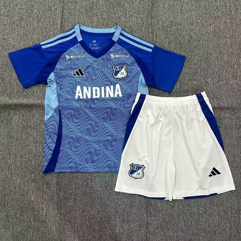 Kids Millonarios 2025 Home Soccer Jersey And Shorts Kids Millonarios 2025 Home Soccer Jersey And Shorts