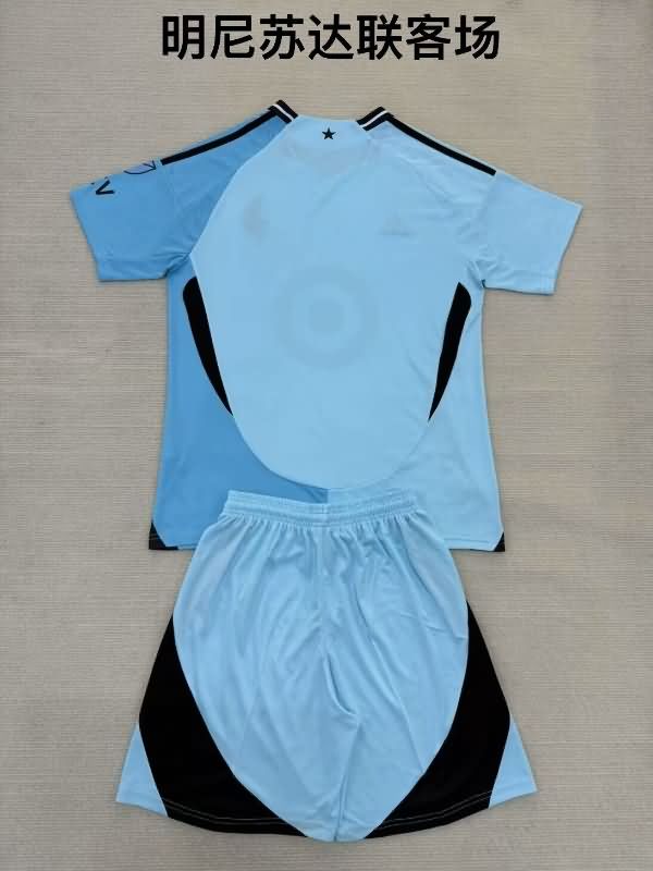 Kids Minnesota United 2025 Away Soccer Jersey And Shorts