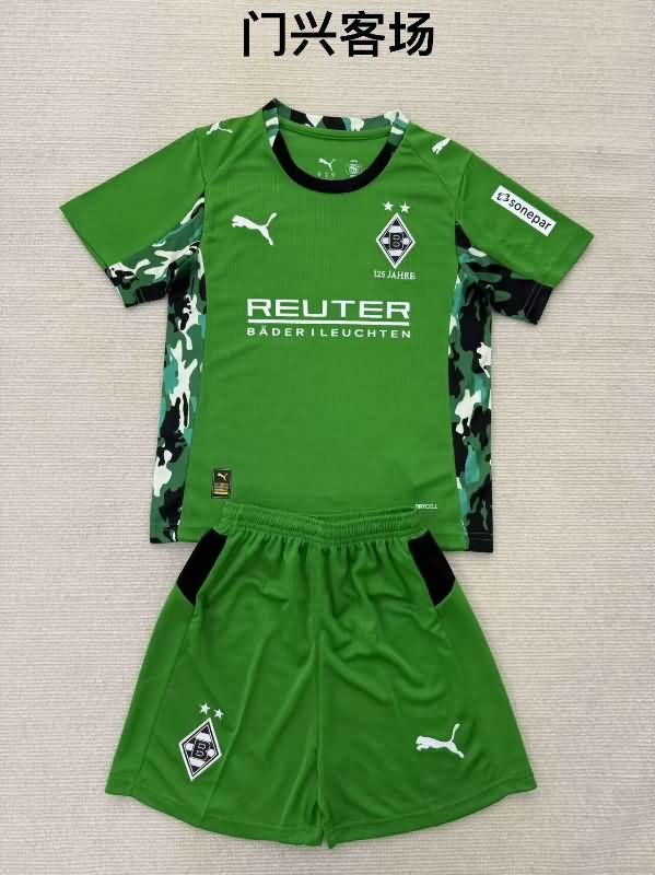 Kids Monchengladbach 25/26 Away Soccer Jersey And Shorts Kids Monchengladbach 25/26 Away Soccer Jersey And Shorts