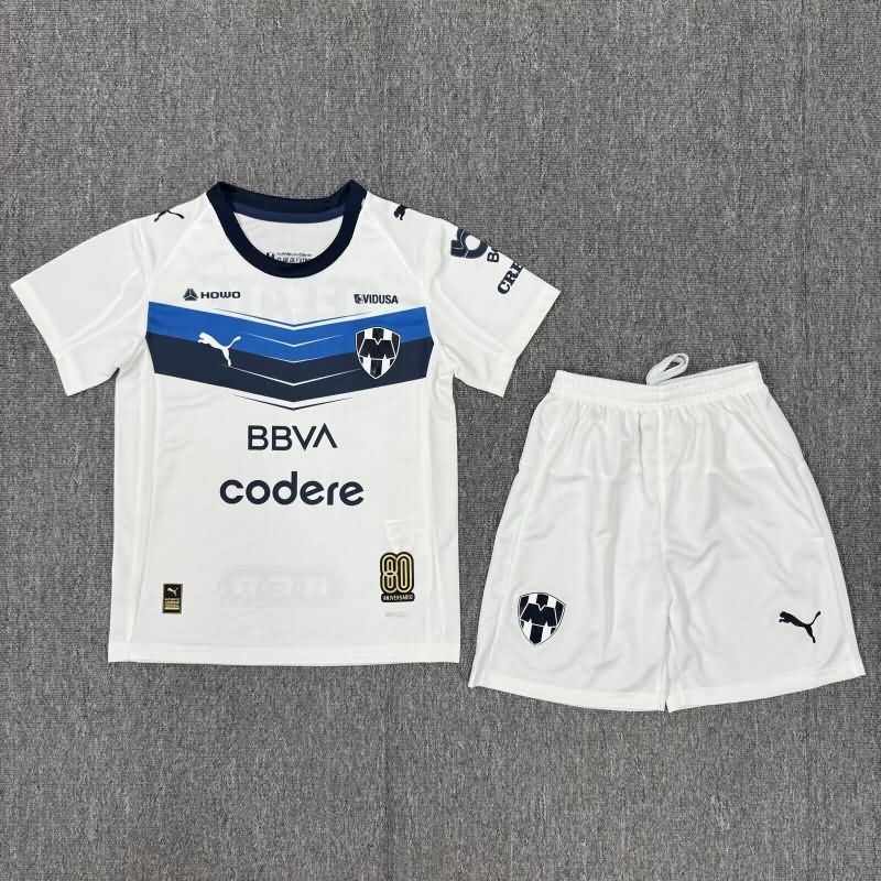 Kids Monterrey 25/26 Away Soccer Jersey And Shorts