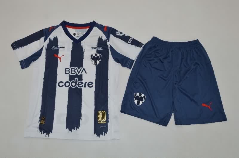 Kids Monterrey 25/26 Home Soccer Jersey And Shorts