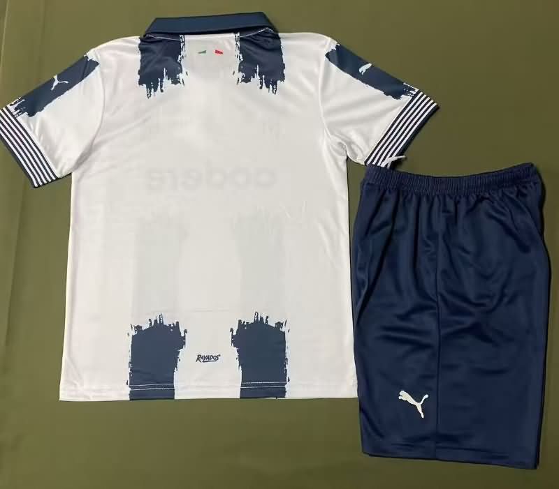 Kids Monterrey 25/26 White Soccer Jersey And Shorts