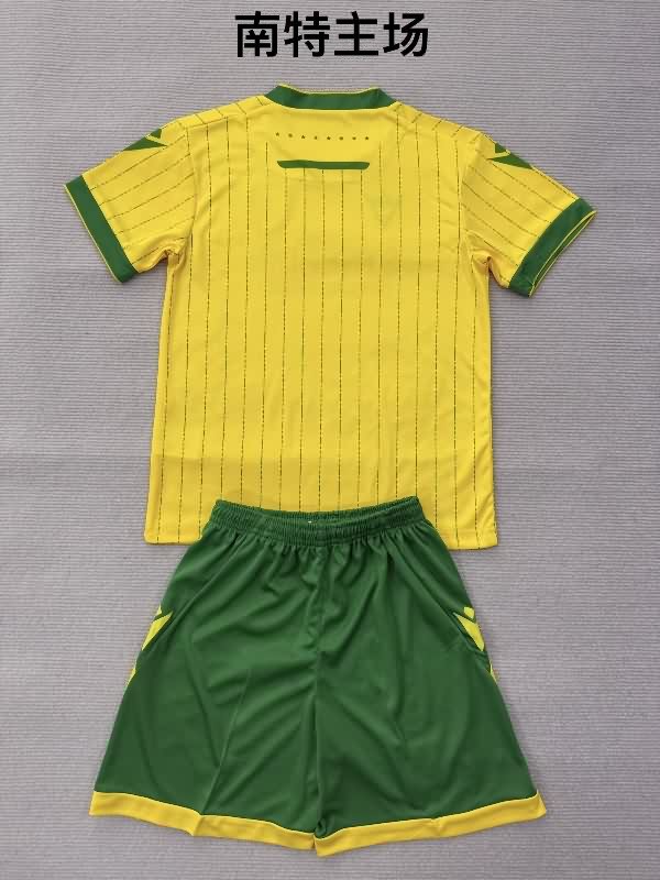 Kids Nantes FC 25/26 Home Soccer Jersey And Shorts