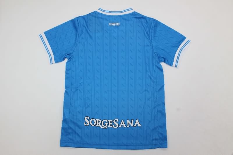 Kids Napoli 25/26 Home Soccer Jersey And Shorts