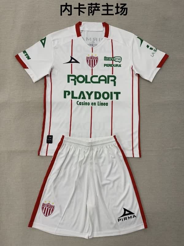 Kids Necaxa 25/26 Home Soccer Jersey And Shorts