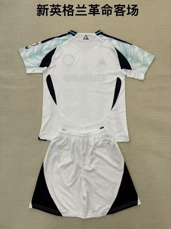 Kids New England 2025 Away Soccer Jersey And Shorts