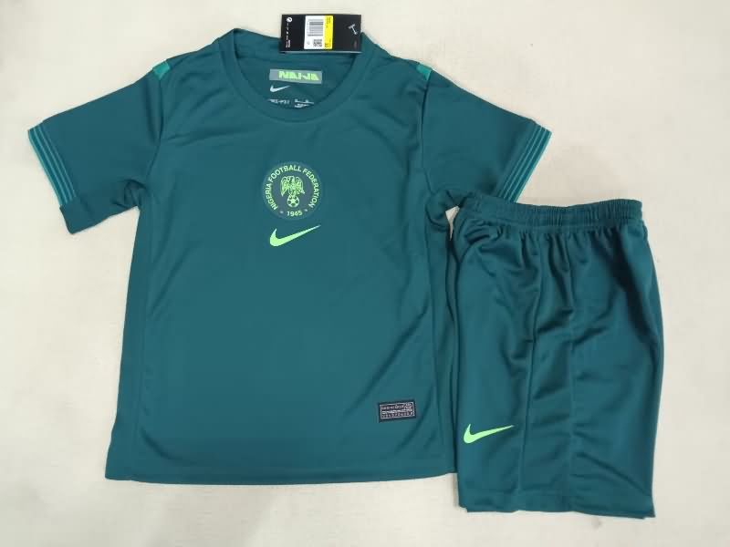 Kids Nigeria 2025 Away Soccer Jersey And Shorts