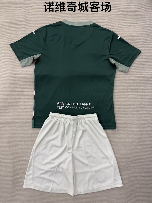 Kids Norwich 25/26 Away Soccer Jersey And Shorts