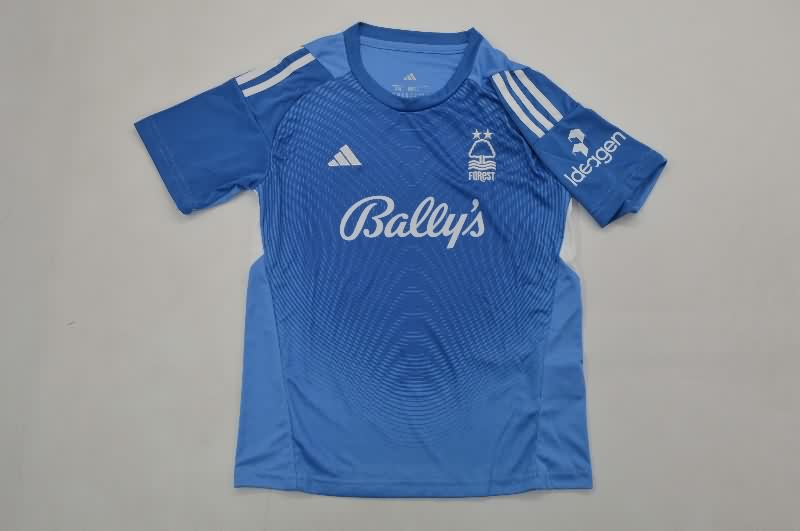 Kids Nottingham Forest 25/26 Goalkeeper Blue Soccer Jersey And Shorts