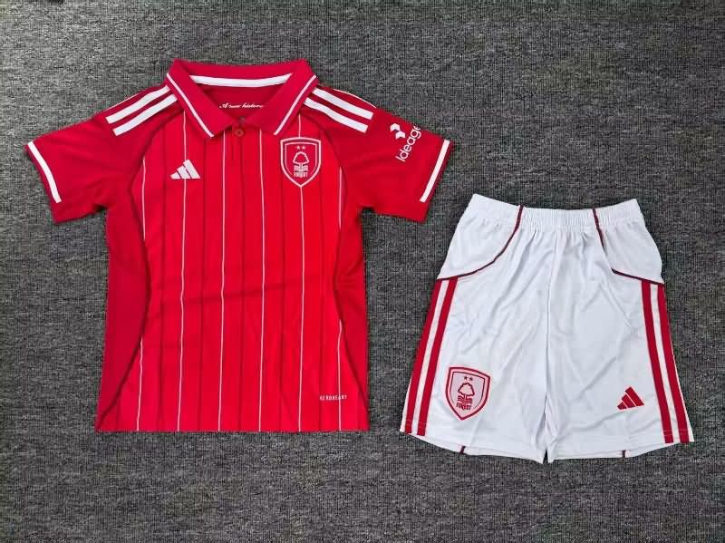 Kids Nottingham Forest 25/26 Home Soccer Jersey And Shorts