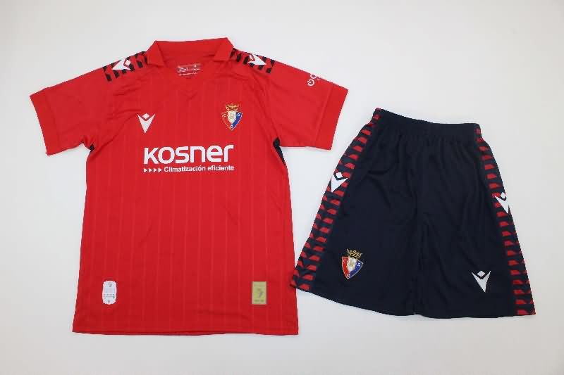 Kids Osasuna 25/26 Home Soccer Jersey And Shorts