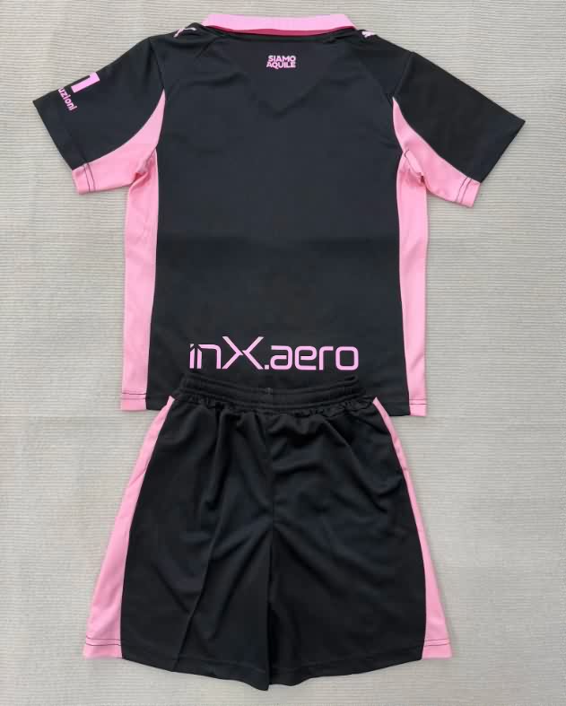 Kids Palermo 25/26 Away Soccer Jersey And Shorts