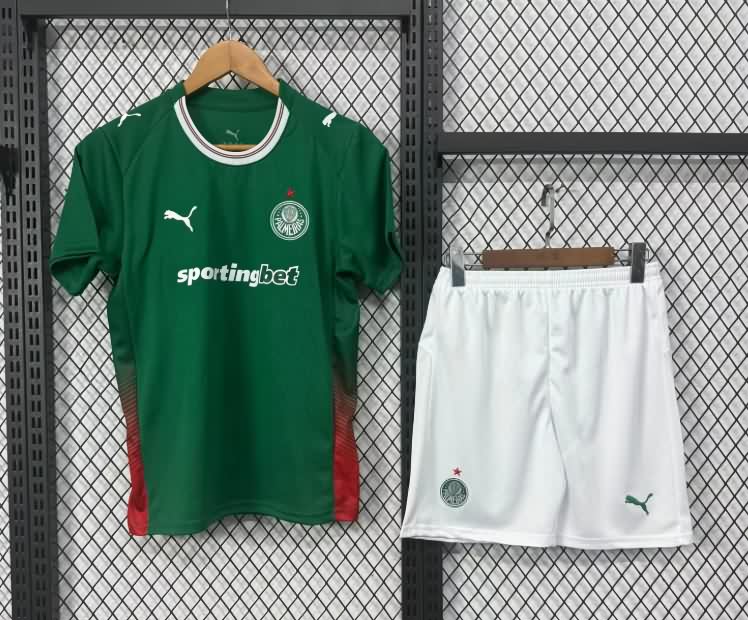 Kids Palmeiras 2026 Home Soccer Jersey And Shorts