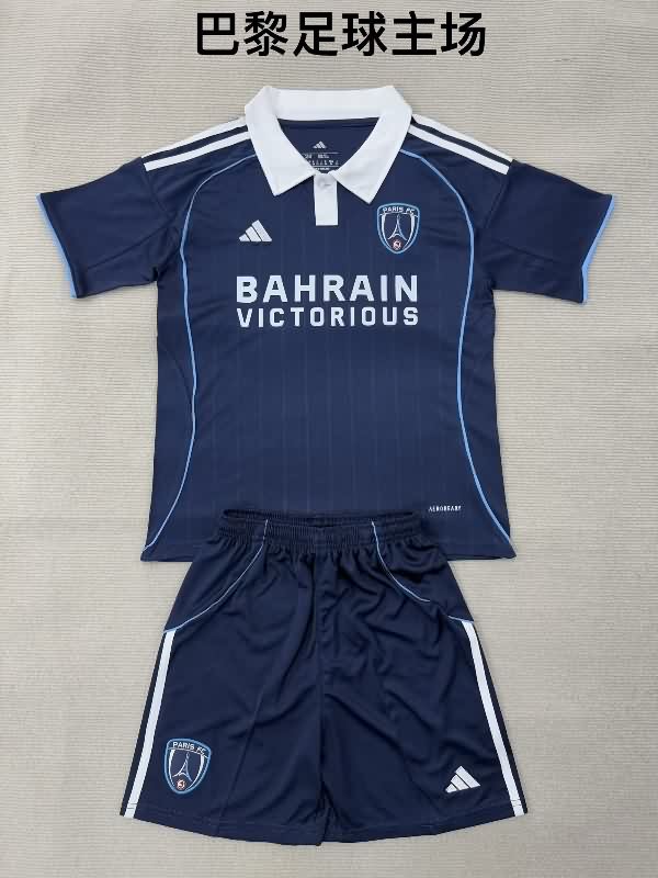 Kids Paris FC 25/26 Home Soccer Jersey And Shorts