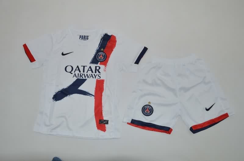 Kids Paris St German 25/26 Away Soccer Jersey And Shorts