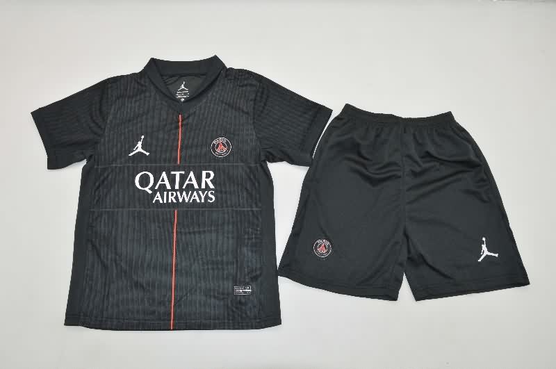 Kids Paris St German 25/26 Fourth Soccer Jersey And Shorts