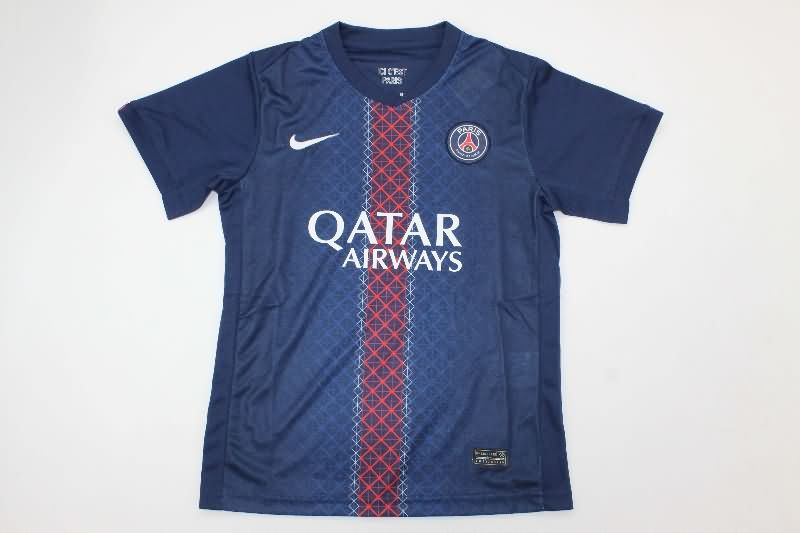 Kids Paris St German 25/26 Home Soccer Jersey And Shorts