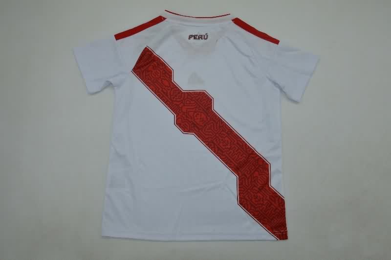 Kids Peru 2026 Home Soccer Jersey And Shorts