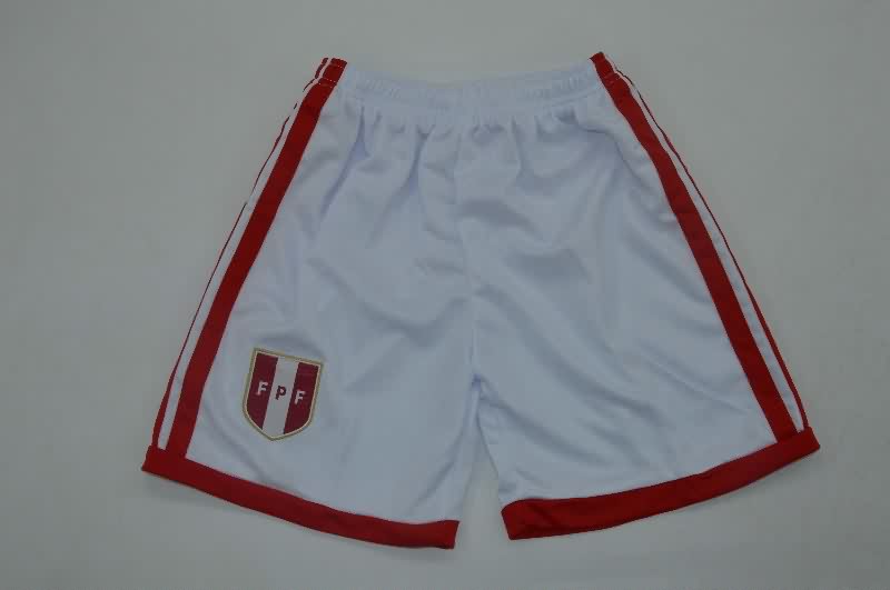 Kids Peru 2026 Home Soccer Jersey And Shorts