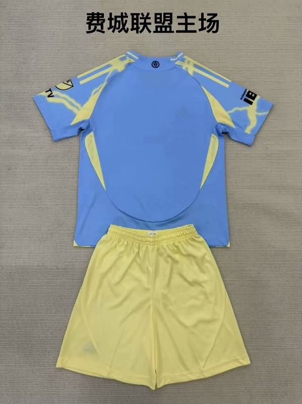 Kids Philadelphia Union 2025 Home Soccer Jersey And Shorts