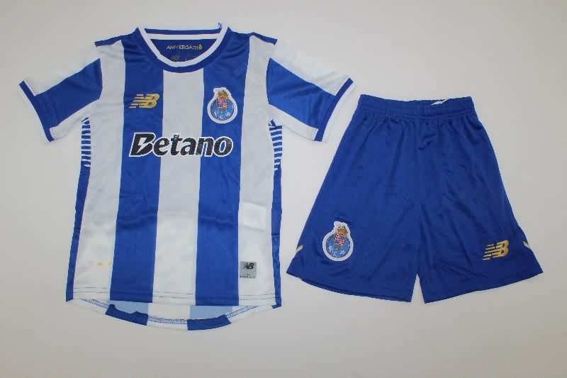 Kids Porto 25/26 Home Soccer Jersey And Shorts