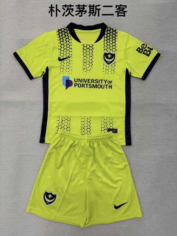 Kids Portsmouth 25/26 Third Soccer Jersey And Shorts