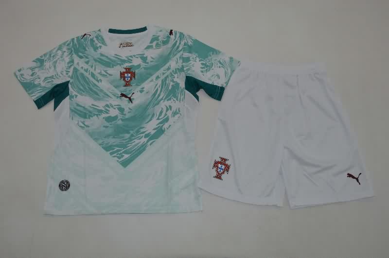 Kids Portugal 2026 World Cup Away Soccer Jersey And Shorts