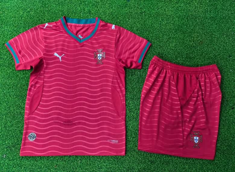 Kids Portugal 2026 World Cup Home Soccer Jersey And Shorts (Player) Kids Portugal 2026 World Cup Home Soccer Jersey And Shorts (Player)