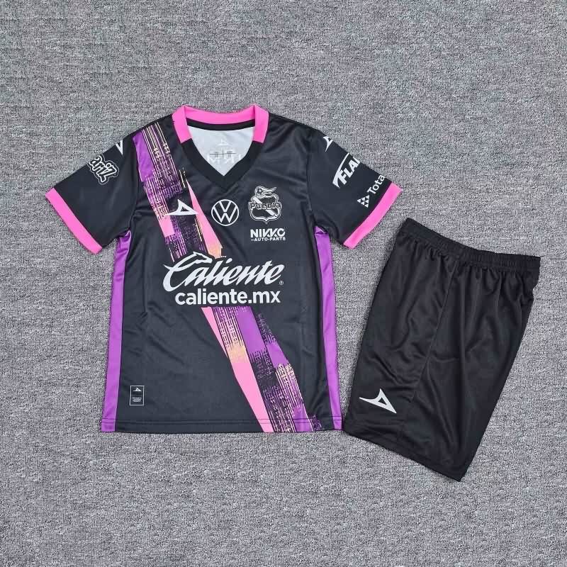 Kids Puebla 25/26 Away Soccer Jersey And Shorts