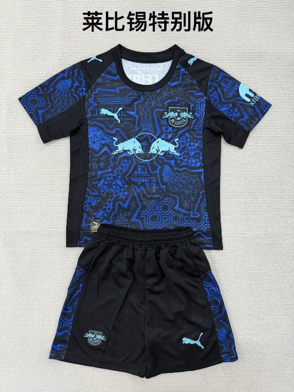 Kids RB Leipzig 25/26 Special Soccer Jersey And Shorts