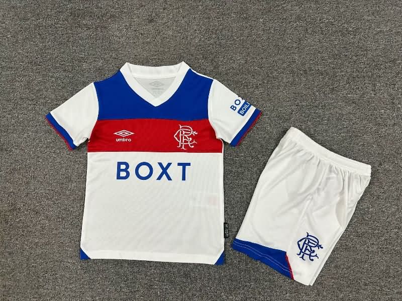 Kids Rangers 25/26 Away Soccer Jersey And Shorts