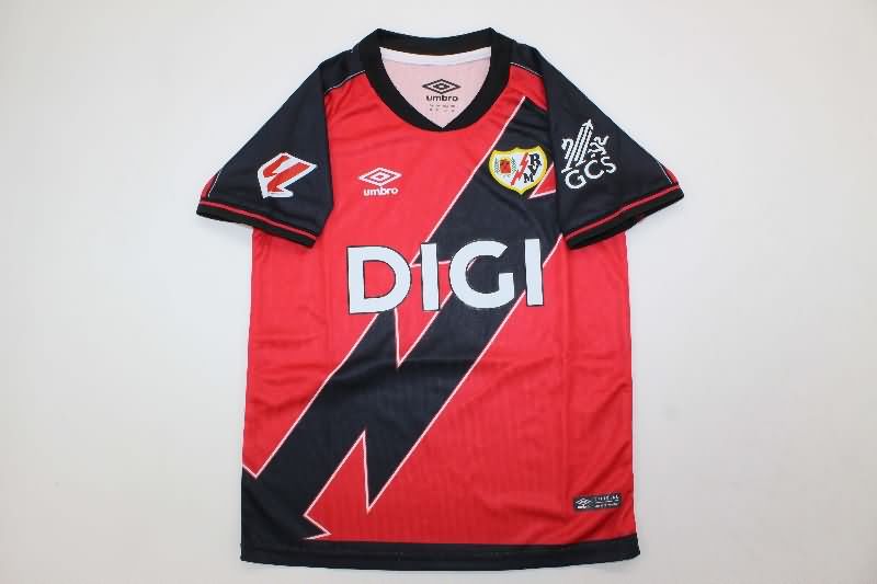 Kids Rayo Vallecano 25/26 Away Soccer Jersey And Shorts