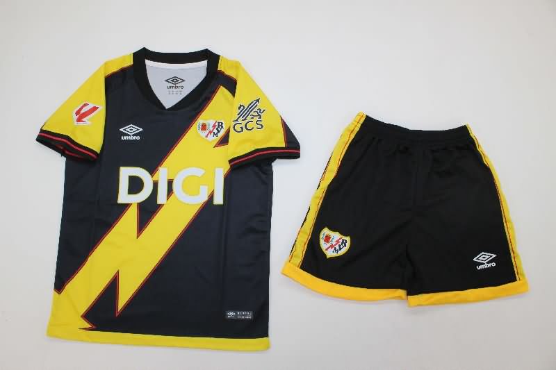 Kids Rayo Vallecano 25/26 Third Soccer Jersey And Shorts