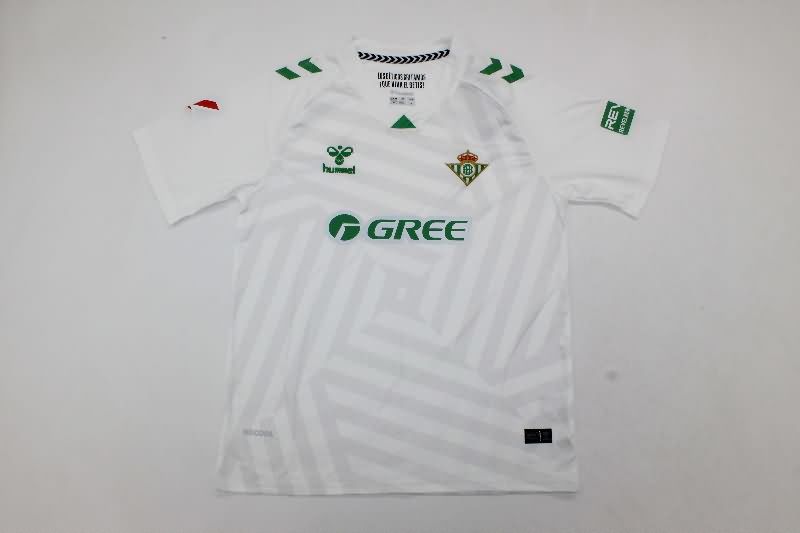 Kids Real Betis 25/26 Goalkeeper White Soccer Jersey And Shorts
