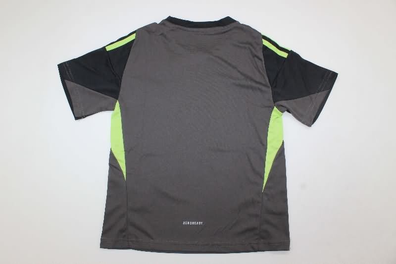 Kids Real Madrid 25/26 Goalkeeper Black Soccer Jersey And Shorts