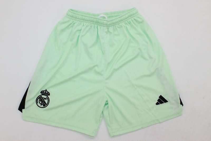 Kids Real Madrid 25/26 Goalkeeper Green Soccer Jersey And Shorts