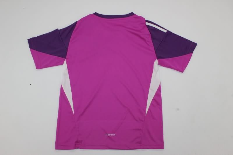 Kids Real Madrid 25/26 Goalkeeper Purple Soccer Jersey And Shorts Leaked