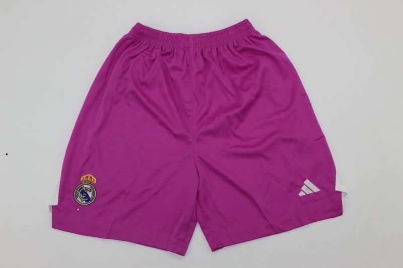 Kids Real Madrid 25/26 Goalkeeper Purple Soccer Jersey And Shorts Leaked