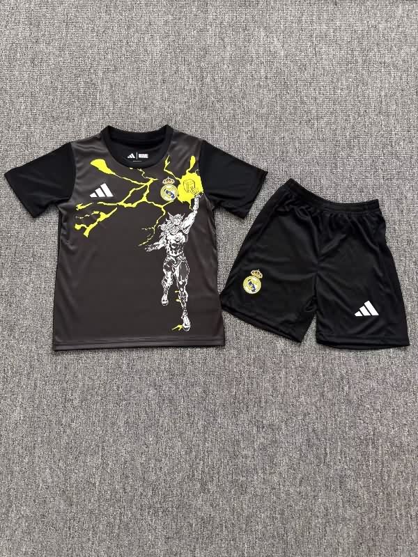Kids Real Madrid 25/26 Special Soccer Jersey And Shorts 02