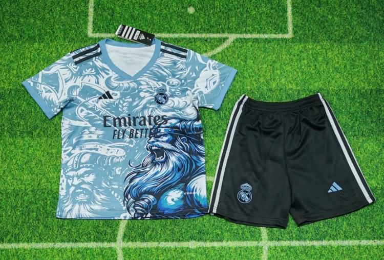 Kids Real Madrid 25/26 Special Soccer Jersey And Shorts 03