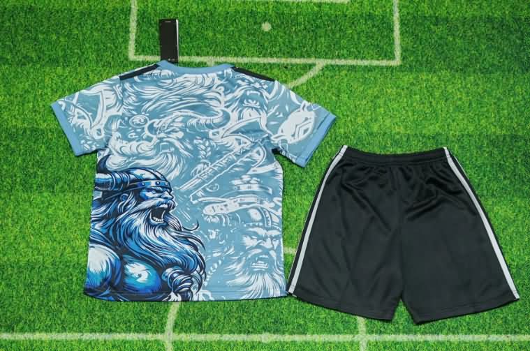 Kids Real Madrid 25/26 Special Soccer Jersey And Shorts 03