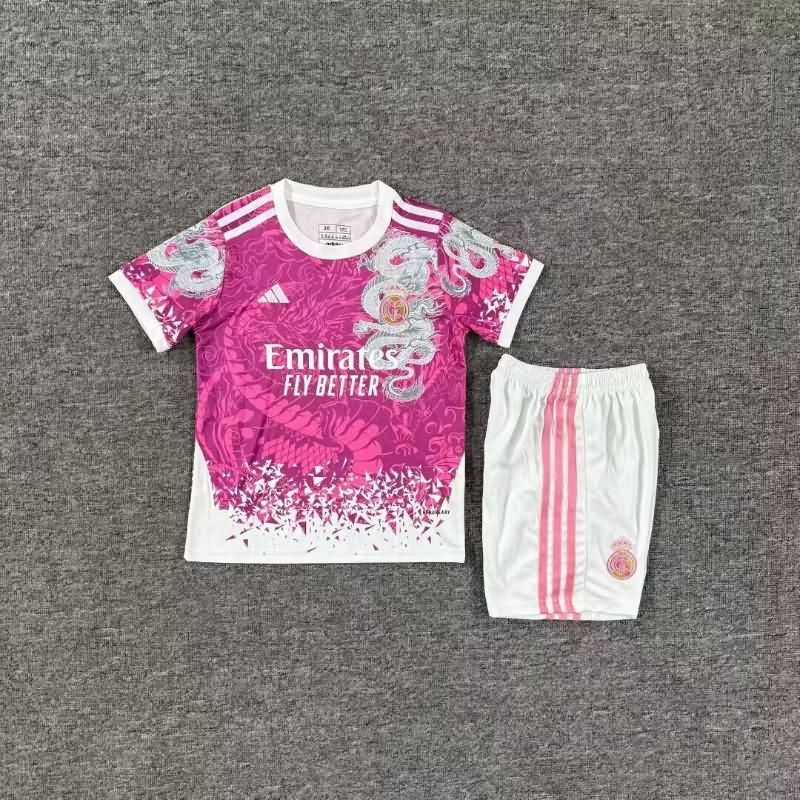 Kids Real Madrid 25/26 Special Soccer Jersey And Shorts 04