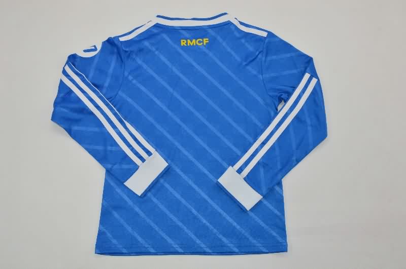 Kids Real Madrid 25/26 Third Long Sleeve Soccer Jersey And Shorts