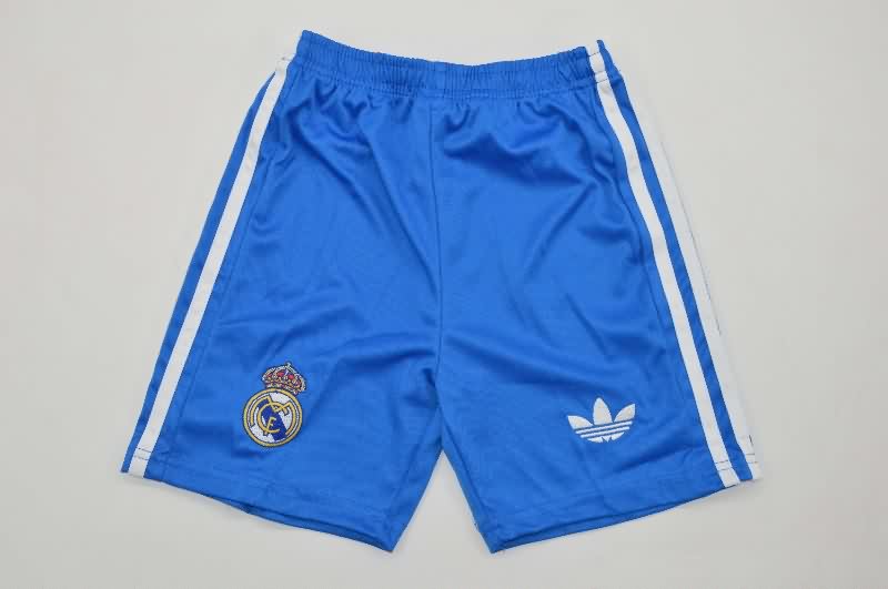Kids Real Madrid 25/26 Third Long Sleeve Soccer Jersey And Shorts
