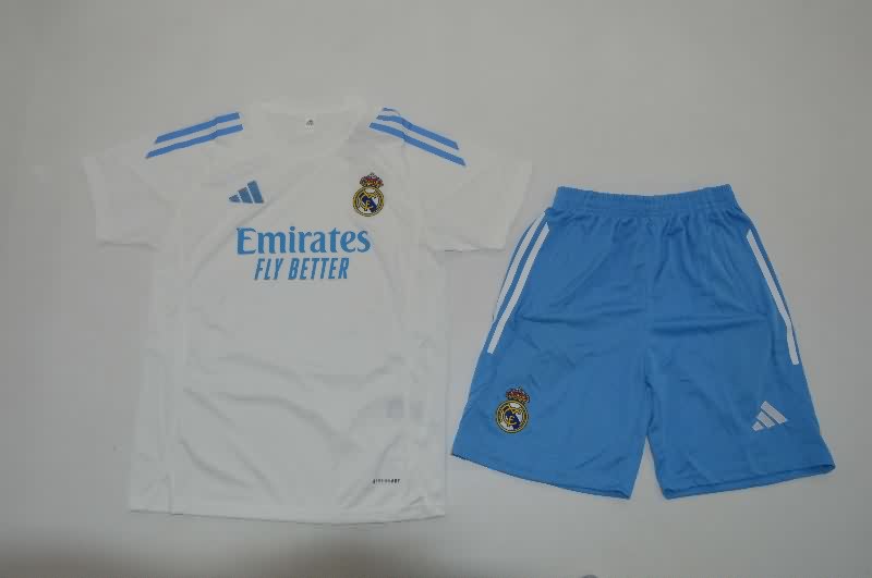 Kids Real Madrid 25/26 Training Soccer Jersey And Shorts