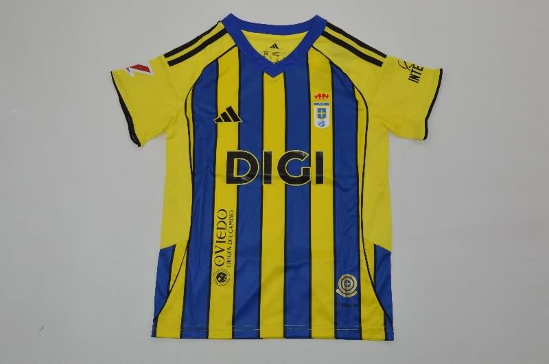 Kids Real Oviedo 25/26 Away Soccer Jersey And Shorts